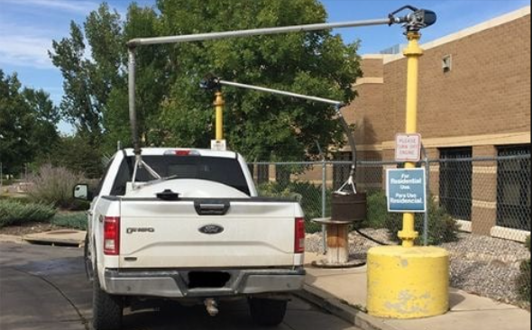 A bulk water/truck fill station