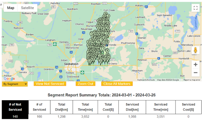 Road Segment analytics - Road segments with detailed information about road maintenance
