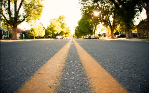 A close-up of road